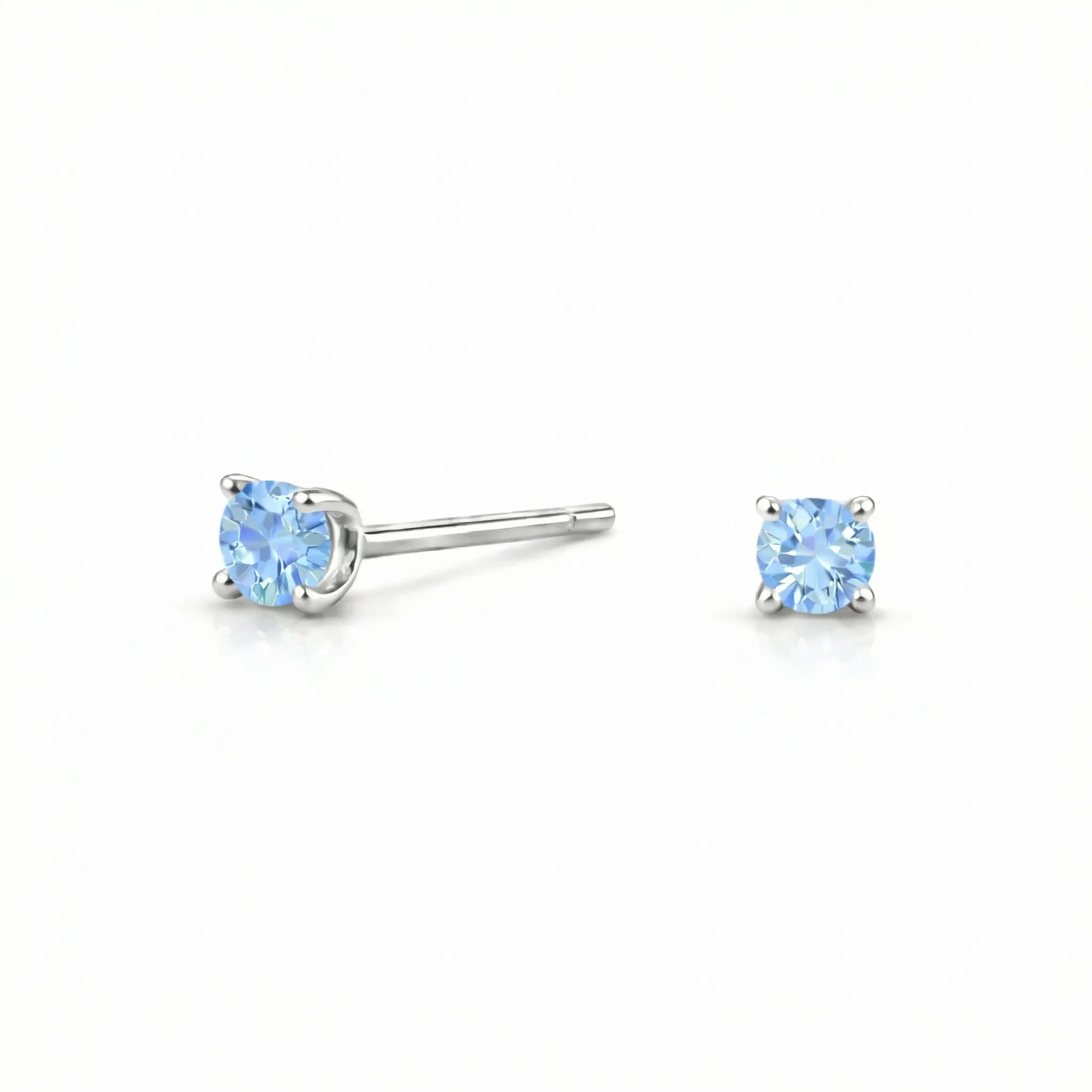 SHOMA HIRATSUKA × AURALAB – 0.06ct SIGNATURE STUD EARRING (blue)