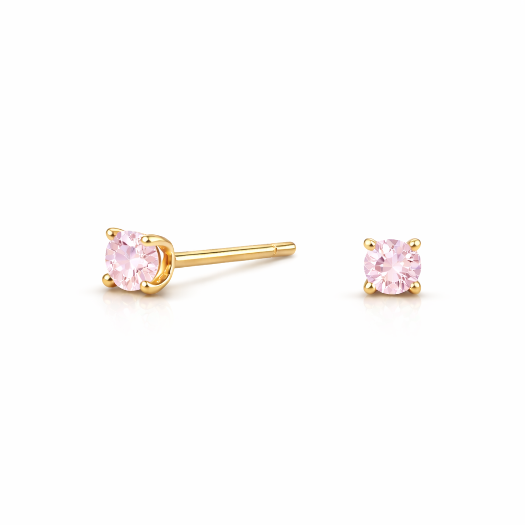 SHOMA HIRATSUKA × AURALAB – 0.06ct SIGNATURE STUD EARRING (pink)