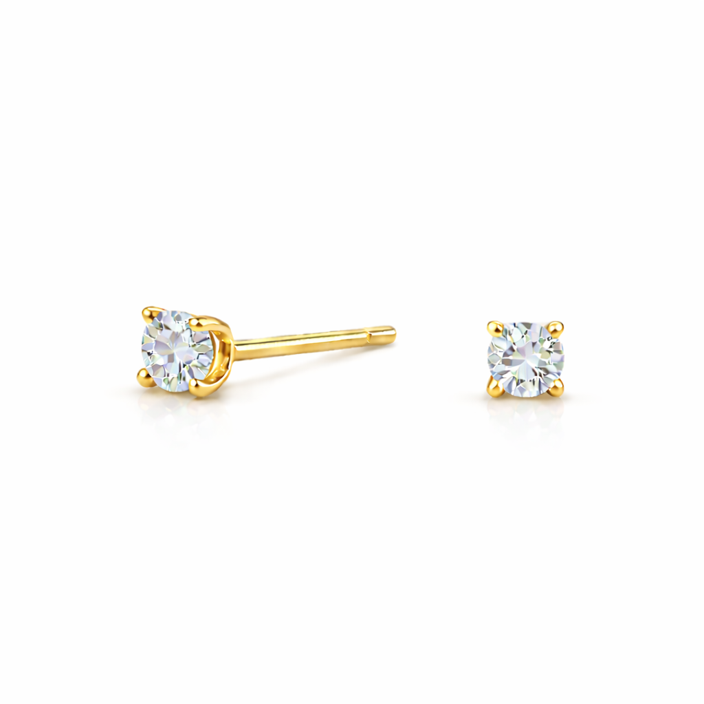 SHOMA HIRATSUKA × AURALAB – 0.06ct SIGNATURE STUD EARRING (clear)