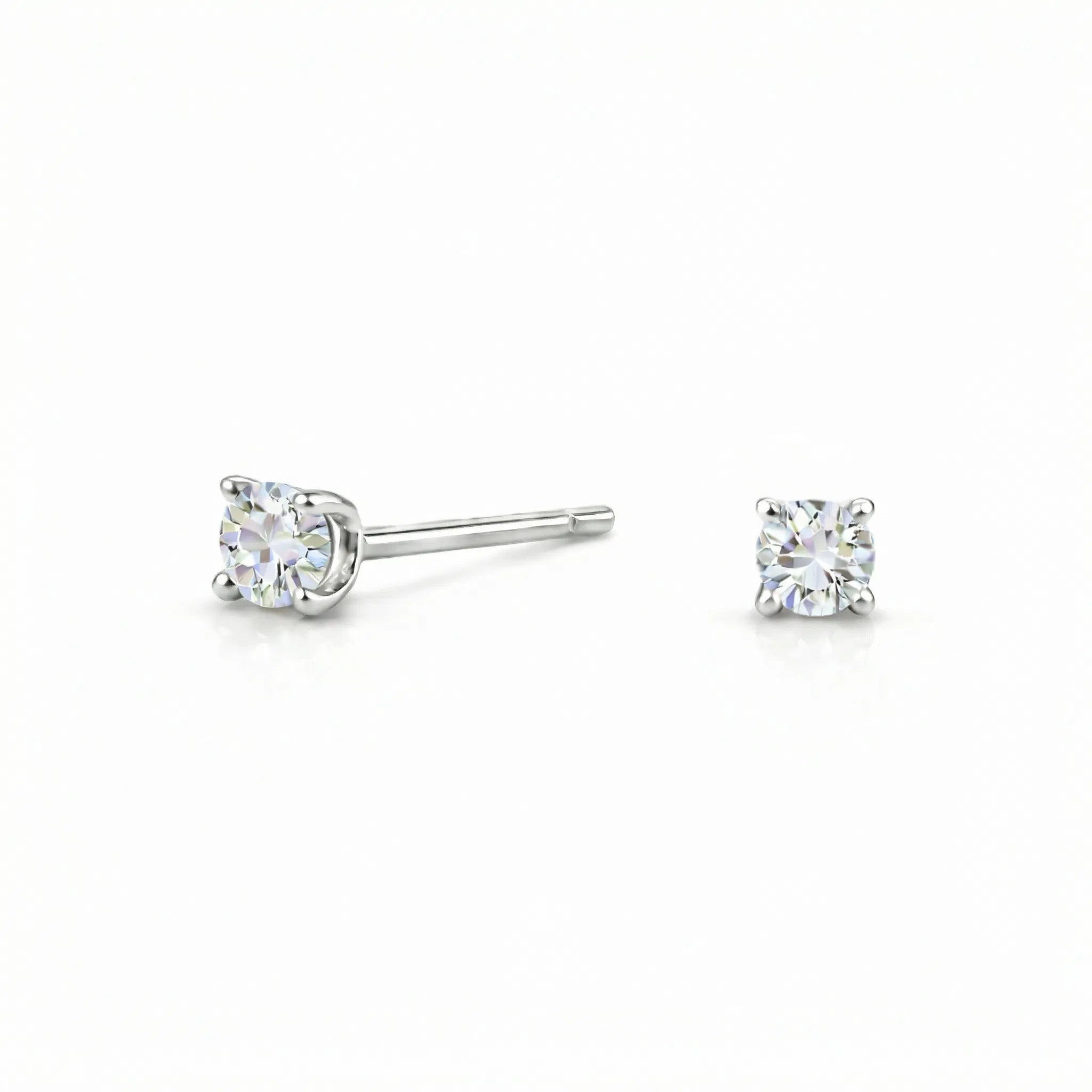SHOMA HIRATSUKA × AURALAB – 0.06ct SIGNATURE STUD EARRING (clear)