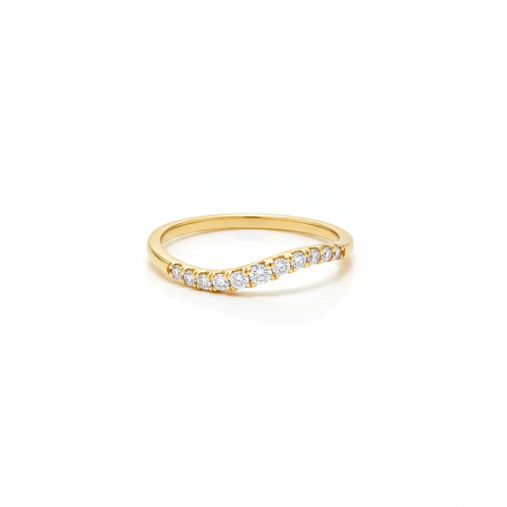 WAVE HALF ETERNITY RING