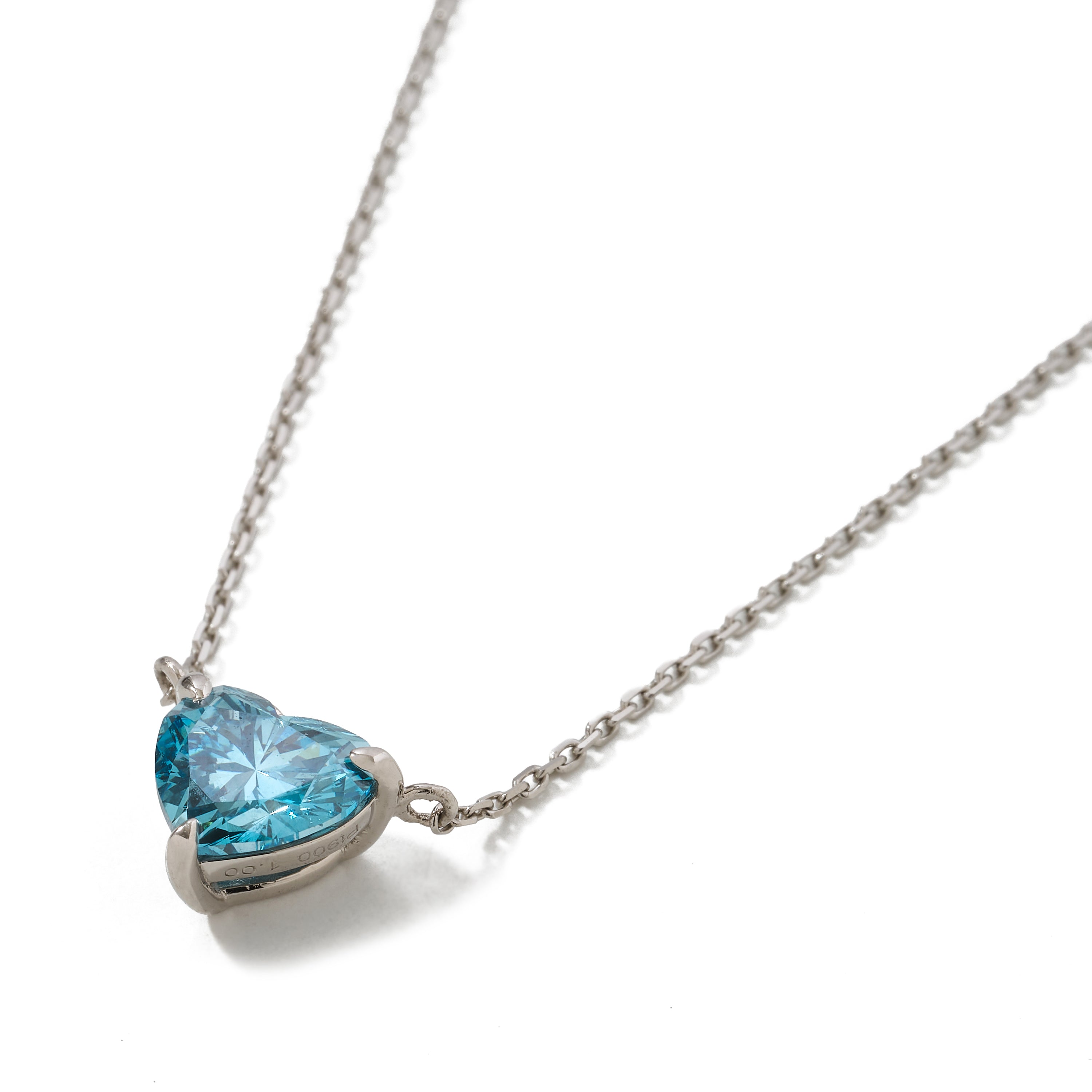 BLUE HEART SOLITAIRE PENDANT