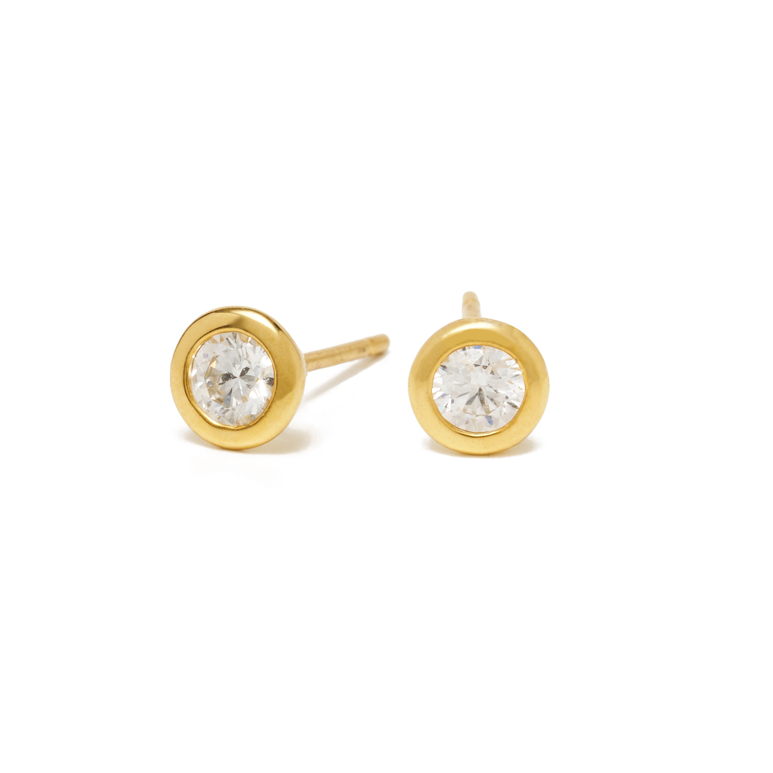 BEZEL STUD EARRING