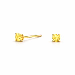 SHOMA HIRATSUKA × AURALAB – 0.06ct SIGNATURE STUD EARRING (yellow)