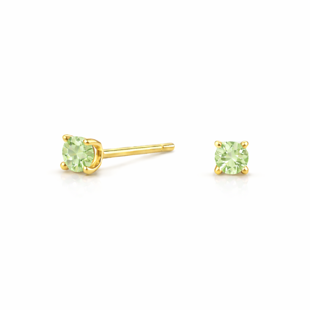 SHOMA HIRATSUKA × AURALAB – 0.06ct SIGNATURE STUD EARRING (green)