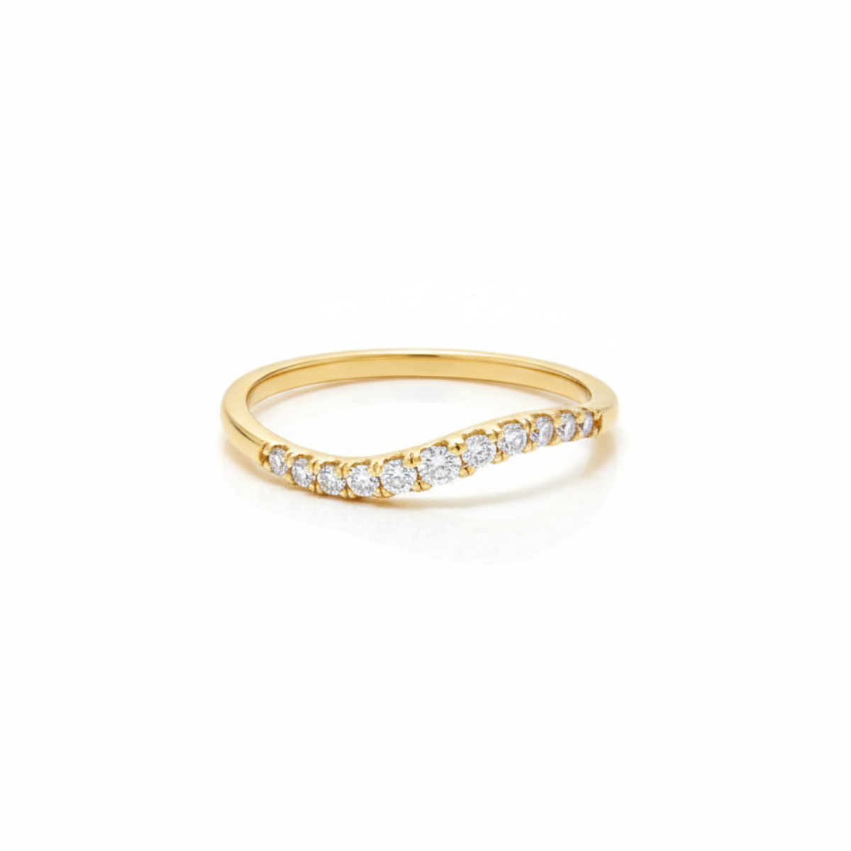 WAVE HALF ETERNITY RING