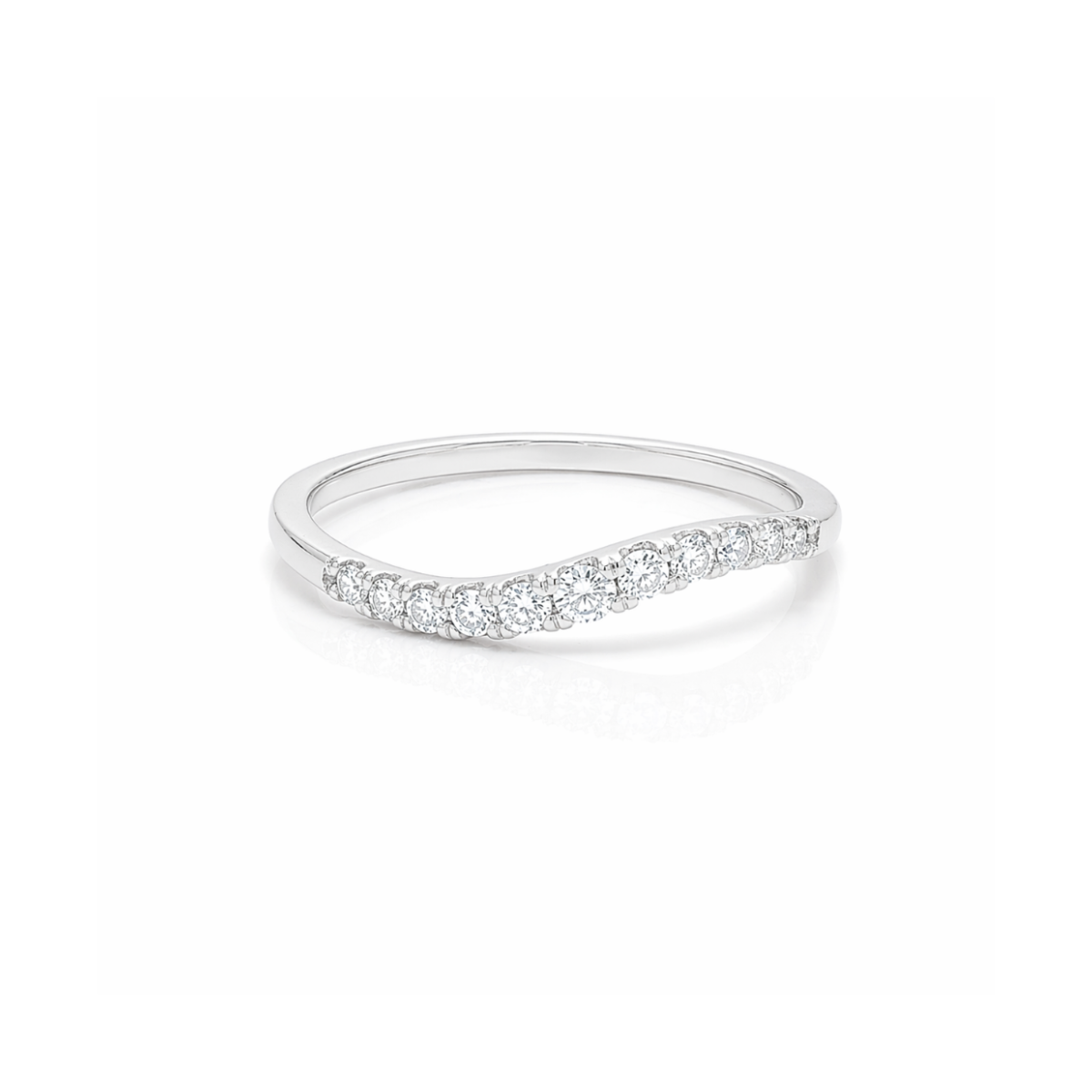 WAVE HALF ETERNITY RING